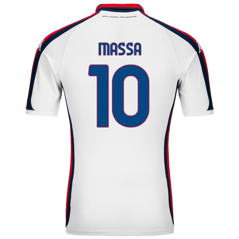 Kandiny Mujer Camiseta Alessandra Massa #10 Blanco 2ª Equipación 2024/25 La Camisa Chile