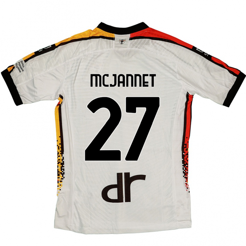 Kandiny Mujer Camiseta Ed Mcjannet #27 Blanco Negro 2ª Equipación 2024/25 La Camisa Chile