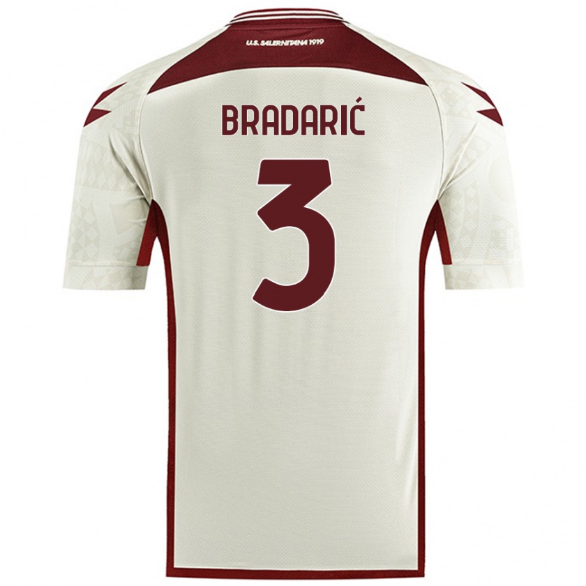 Kandiny Mujer Camiseta Domagoj Bradarić #3 Color Crema 2ª Equipación 2024/25 La Camisa Chile