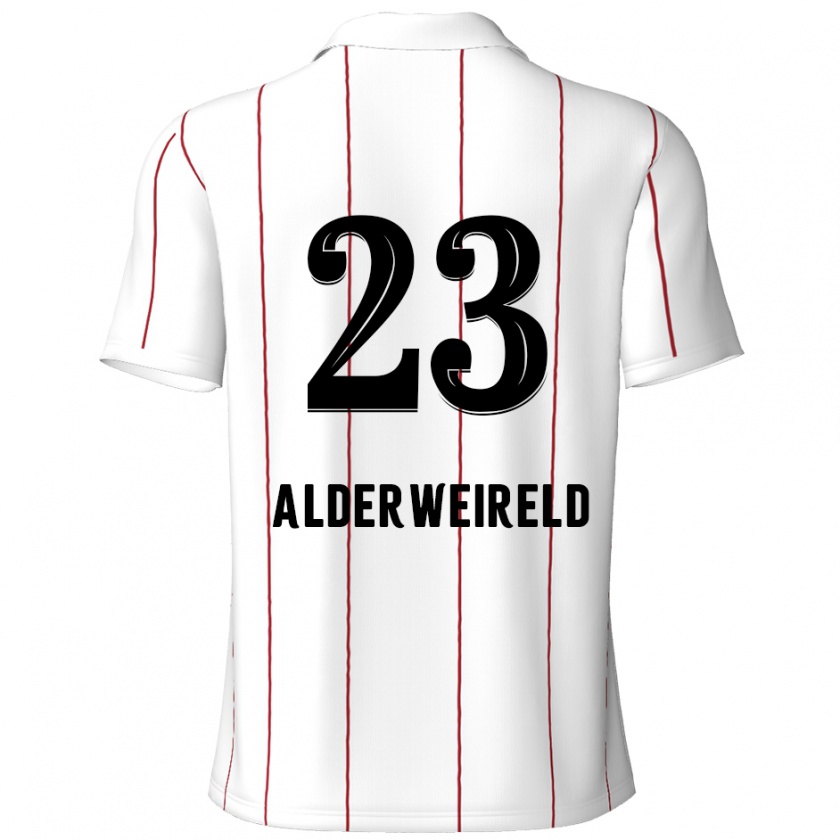 Kandiny Mujer Camiseta Toby Alderweireld #23 Blanco Negro 2ª Equipación 2024/25 La Camisa Chile