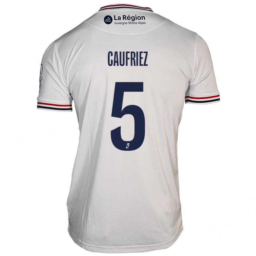 Kandiny Mujer Camiseta Maximiliano Caufriez #5 Blanco 2ª Equipación 2024/25 La Camisa Chile