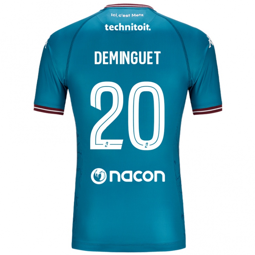 Kandiny Mujer Camiseta Jessy Deminguet #20 Azul Petróleo 2ª Equipación 2024/25 La Camisa Chile