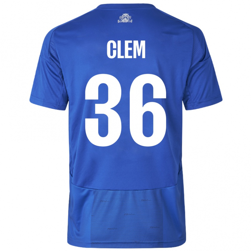 Kandiny Mujer Camiseta William Clem #36 Blanco Azul 2ª Equipación 2024/25 La Camisa Chile