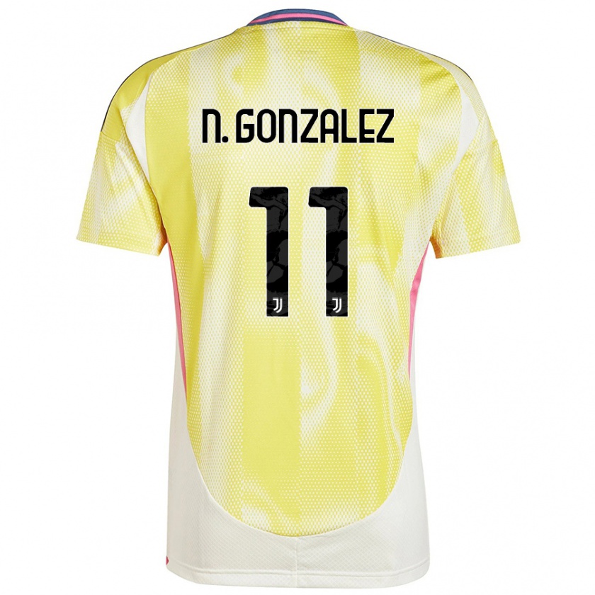 Kandiny Niño Camiseta Nico González #11 Amarillo Solar 2ª Equipación 2024/25 La Camisa Chile