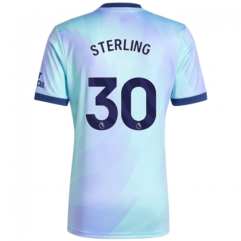 Kandiny Hombre Camiseta Raheem Sterling #30 Agua Equipación Tercera 2024/25 La Camisa Chile