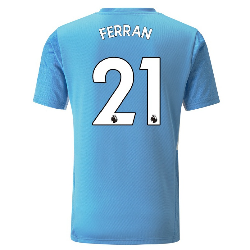 Mujer Fútbol Camiseta Ferran Torres #21 Azul 1ª Equipación 2021/22 La Camisa Chile