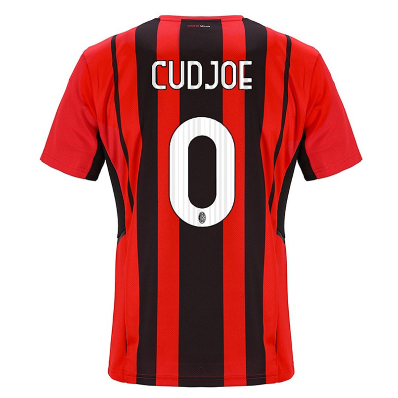 Mujer Fútbol Camiseta Kelvin Cudjoe #0 Negro Rojo 1ª Equipación 2021/22 La Camisa Chile