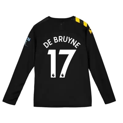 Niño Kevin De Bruyne 17 2ª Equipación Negro Camiseta De Manga Larga 2019/20 La Camisa Chile