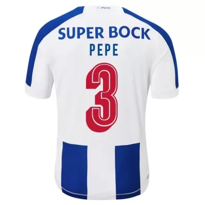 Niño Pepe 3 1ª Equipación Blanco Azul Camiseta 2019/20 La Camisa Chile