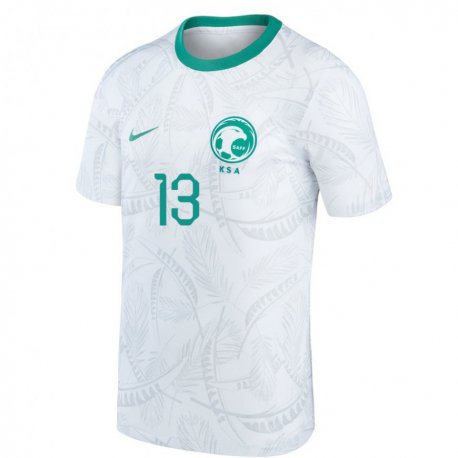 Kandiny Niño Camiseta Arabia Saudita Farha Alshamrani #13 Blanco 1ª Equipación 22-24 La Camisa Chile