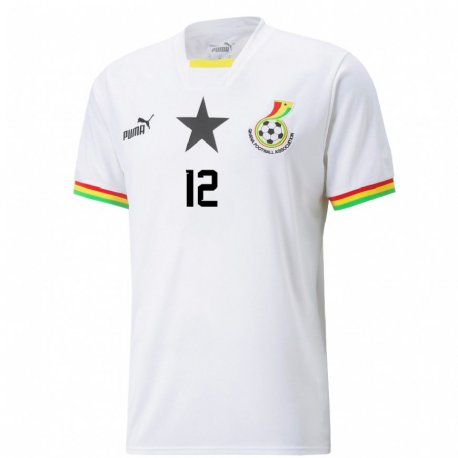 Kandiny Niño Camiseta Ghana Grace Animah #12 Blanco 1ª Equipación 22-24 La Camisa Chile