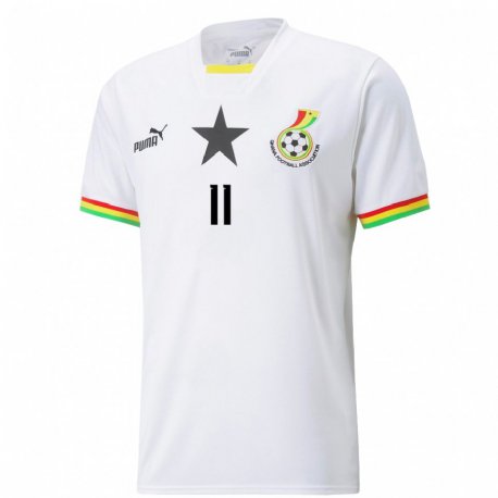 Kandiny Hombre Camiseta Ghana Zubairu Ibrahim #11 Blanco 1ª Equipación 22-24 La Camisa Chile