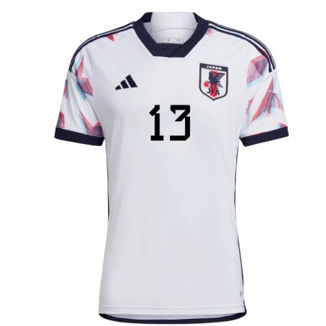 Kandiny Hombre Camiseta Japón Jun Endo #13 Blanco 2ª Equipación 22-24 La Camisa Chile