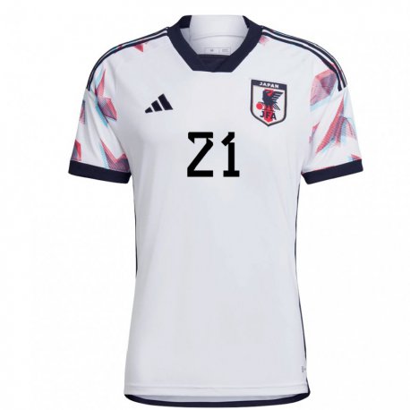 Kandiny Hombre Camiseta Japón Chika Hirao #21 Blanco 2ª Equipación 22-24 La Camisa Chile