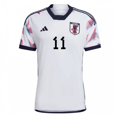 Kandiny Hombre Camiseta Japón Isa Sakamoto #11 Blanco 2ª Equipación 22-24 La Camisa Chile