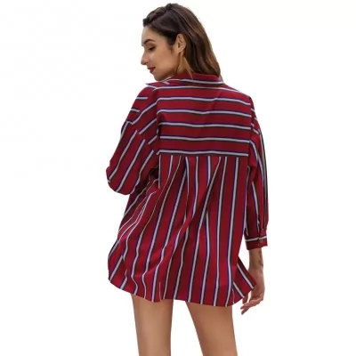 Kandiny - Ladies large size long sleeve striped shirt