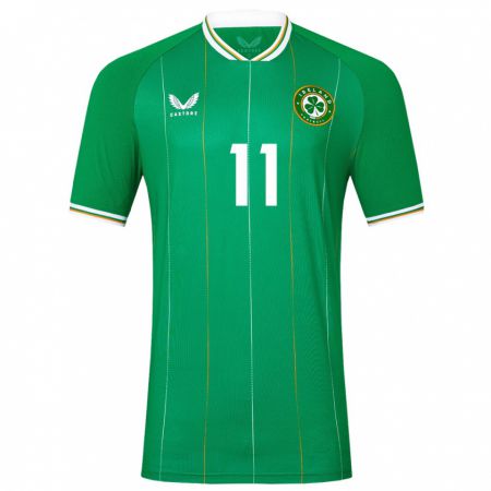 Kandiny Niño Camiseta Irlanda Ike Orazi #11 Verde 1ª Equipación 24-26 La Camisa Chile