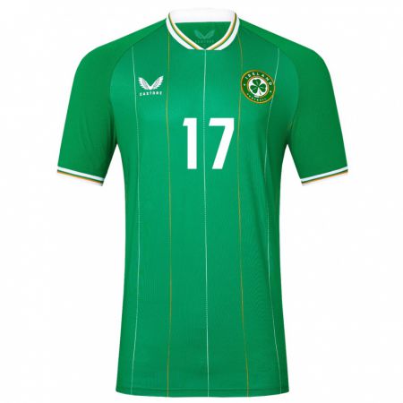 Kandiny Niño Camiseta Irlanda Jason Knight #17 Verde 1ª Equipación 24-26 La Camisa Chile