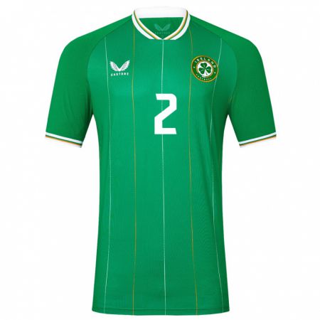 Kandiny Niño Camiseta Irlanda James Abankwah #2 Verde 1ª Equipación 24-26 La Camisa Chile