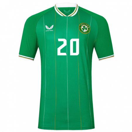 Kandiny Niño Camiseta Irlanda Mikey Johnston #20 Verde 1ª Equipación 24-26 La Camisa Chile