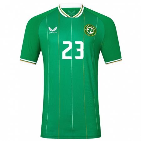 Kandiny Niño Camiseta Irlanda Josh Keeley #23 Verde 1ª Equipación 24-26 La Camisa Chile