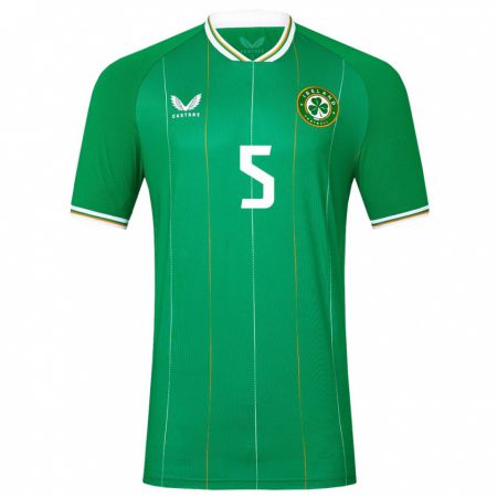 Kandiny Niño Camiseta Irlanda Bosun Lawal #5 Verde 1ª Equipación 24-26 La Camisa Chile