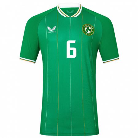 Kandiny Niño Camiseta Irlanda Megan Connolly #6 Verde 1ª Equipación 24-26 La Camisa Chile