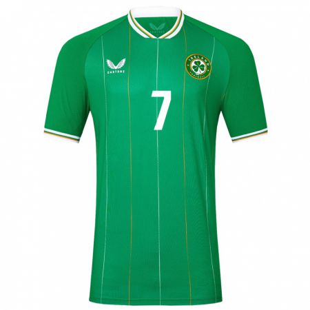 Kandiny Niño Camiseta Irlanda Tom Bloxham #7 Verde 1ª Equipación 24-26 La Camisa Chile