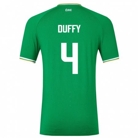 Kandiny Niño Camiseta Irlanda Shane Duffy #4 Verde 1ª Equipación 24-26 La Camisa Chile