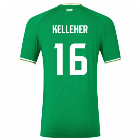 Kandiny Niño Camiseta Irlanda Caoimhín Kelleher #16 Verde 1ª Equipación 24-26 La Camisa Chile