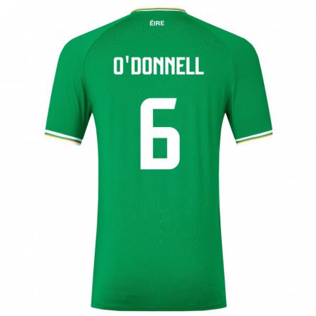 Kandiny Niño Camiseta Irlanda Luke O'donnell #6 Verde 1ª Equipación 24-26 La Camisa Chile