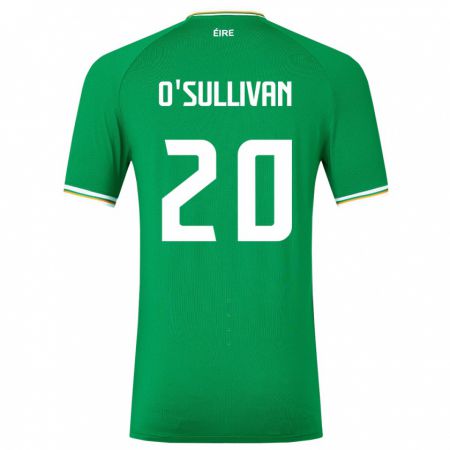 Kandiny Niño Camiseta Irlanda Cathal O'sullivan #20 Verde 1ª Equipación 24-26 La Camisa Chile