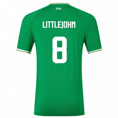 Kandiny Niño Camiseta Irlanda Ruesha Littlejohn #8 Verde 1ª Equipación 24-26 La Camisa Chile