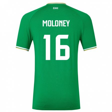 Kandiny Niño Camiseta Irlanda Grace Moloney #16 Verde 1ª Equipación 24-26 La Camisa Chile