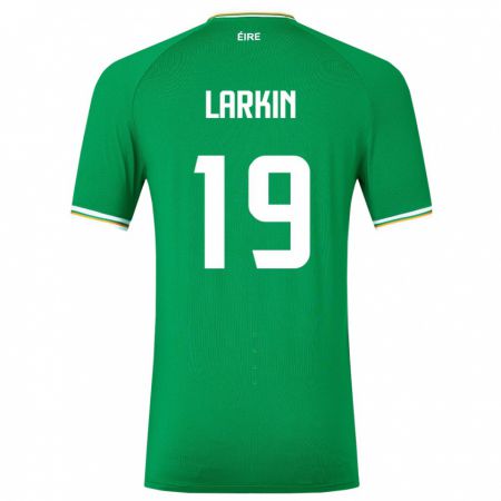 Kandiny Niño Camiseta Irlanda Abbie Larkin #19 Verde 1ª Equipación 24-26 La Camisa Chile