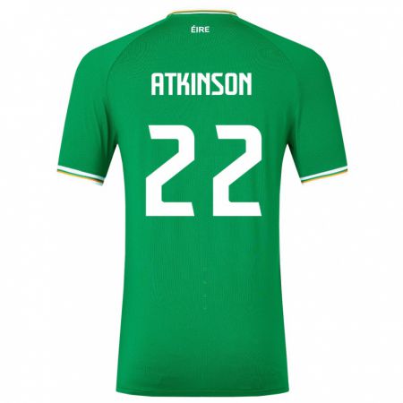 Kandiny Niño Camiseta Irlanda Isibeal Atkinson #22 Verde 1ª Equipación 24-26 La Camisa Chile