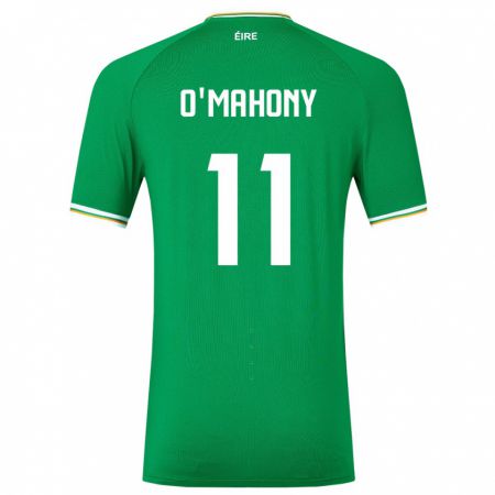 Kandiny Niño Camiseta Irlanda Éabha O'mahony #11 Verde 1ª Equipación 24-26 La Camisa Chile