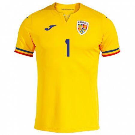 Kandiny Niño Camiseta Rumania Szidonia Salamon #1 Amarillo 1ª Equipación 24-26 La Camisa Chile