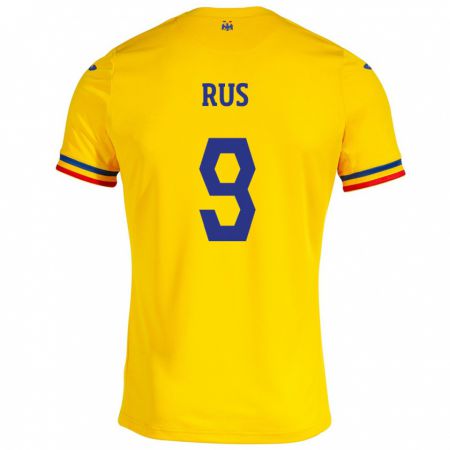 Kandiny Niño Camiseta Rumania Laura Rus #9 Amarillo 1ª Equipación 24-26 La Camisa Chile