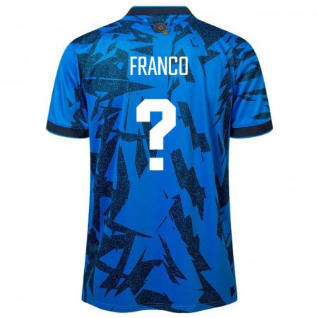 Kandiny Niño Camiseta El Salvador Daniel Franco #0 Azul 1ª Equipación 24-26 La Camisa Chile