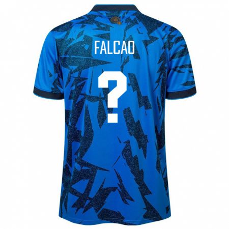 Kandiny Niño Camiseta El Salvador Kiano Falcao #0 Azul 1ª Equipación 24-26 La Camisa Chile