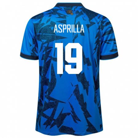 Kandiny Niño Camiseta El Salvador Jair Asprilla #19 Azul 1ª Equipación 24-26 La Camisa Chile