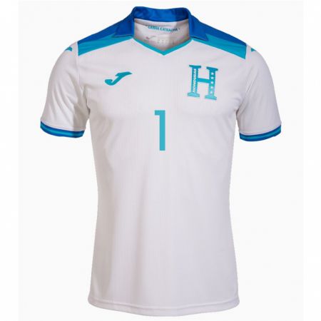 Kandiny Niño Camiseta Honduras Juergen García #1 Blanco 1ª Equipación 24-26 La Camisa Chile