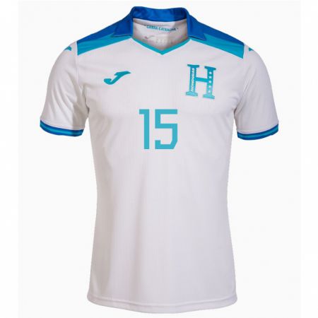 Kandiny Niño Camiseta Honduras Kendra Haylock #15 Blanco 1ª Equipación 24-26 La Camisa Chile