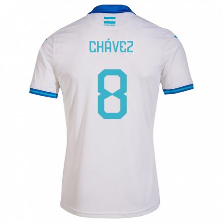 Kandiny Niño Camiseta Honduras Gerson Chávez #8 Blanco 1ª Equipación 24-26 La Camisa Chile