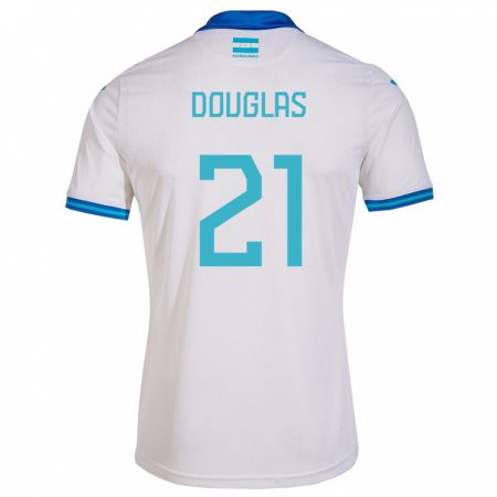 Kandiny Niño Camiseta Honduras Douglas Martínez #21 Blanco 1ª Equipación 24-26 La Camisa Chile