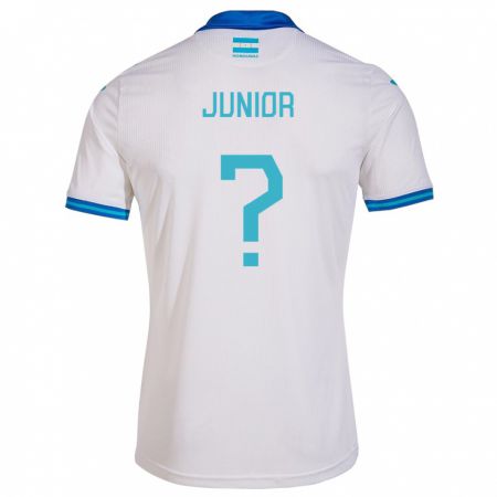 Kandiny Niño Camiseta Honduras Junior Mejía #0 Blanco 1ª Equipación 24-26 La Camisa Chile