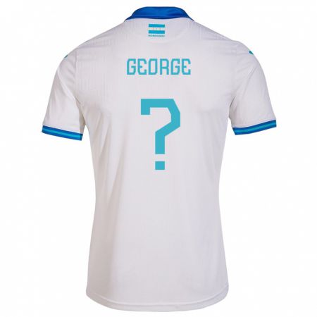 Kandiny Niño Camiseta Honduras George Rodríguez #0 Blanco 1ª Equipación 24-26 La Camisa Chile