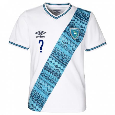 Kandiny Niño Camiseta Guatemala Jezmin Castellanos #0 Blanco 1ª Equipación 24-26 La Camisa Chile