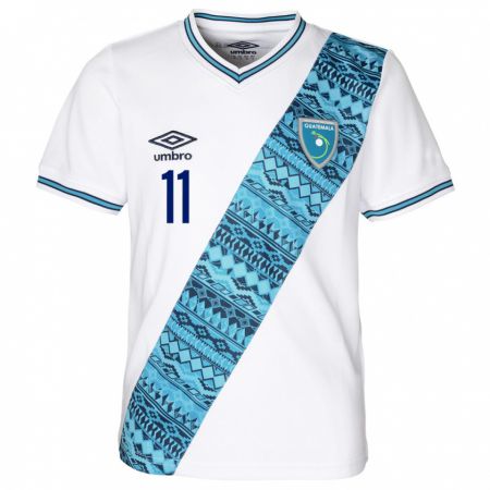 Kandiny Niño Camiseta Guatemala Andersson Ortiz #11 Blanco 1ª Equipación 24-26 La Camisa Chile